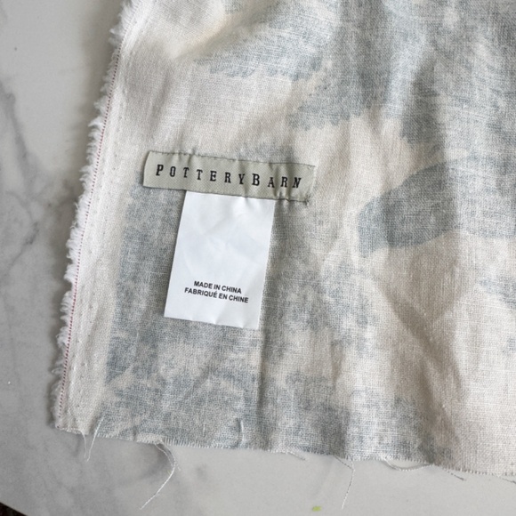 Vintage Pottery Barn Matine Blue Toile Fabric for Curtains/Pillows Multiple - Picture 5 of 8